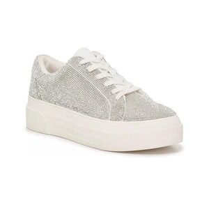 Jessica Simpson Cherello Sparkle Platform Sneakers Rhinestone Embellished Shoes